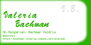 valeria bachman business card