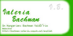 valeria bachman business card